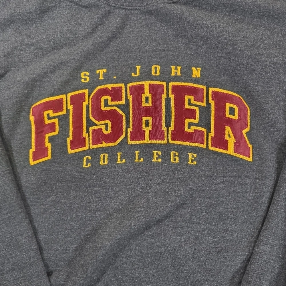 Champion Men's Dark Gray St. John Fisher College Crewneck Sweater